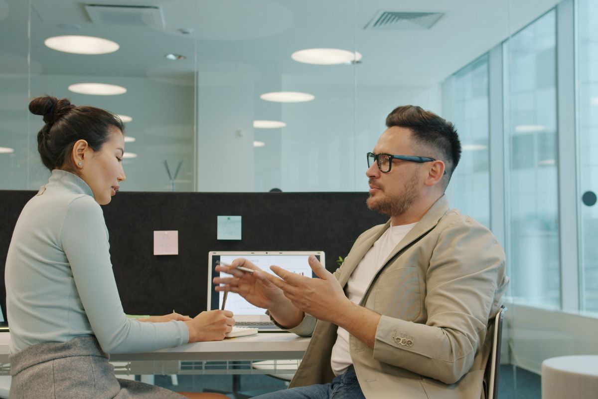 Team member reviewing a report